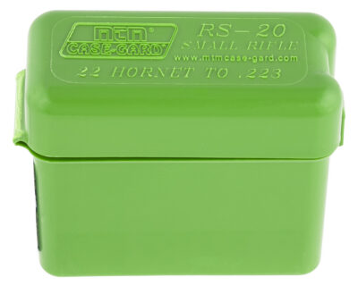 MTM Case-Gard RS2010 Ammo Box Belt Style Multi Caliber Green Polypropylene 20rd