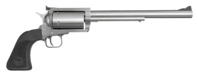 Magnum Research BFR460SW10 BFR Long Cylinder Large Frame 460 S&W Mag 5 Shot, 10″ Brushed Stainless Steel Barrel, Cylinder & Frame, Black Rubber Grip, Exposed Hammer