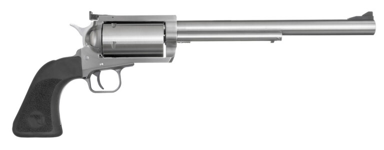 Magnum Research BFR460SW10 BFR Long Cylinder Large Frame 460 S&W Mag 5 Shot, 10" Brushed Stainless Steel Barrel, Cylinder & Frame, Black Rubber Grip, Exposed Hammer