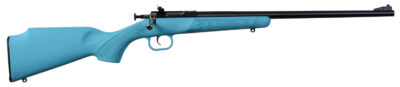 Crickett KSA2302 Youth  22 LR 1rd 16.12″ Blued Barrel & Receiver, Fixed Front/Adjustable Rear Peep Sights, Blue Synthetic Stock w/11.5″ LOP, Rebounding Firing Pin Safety