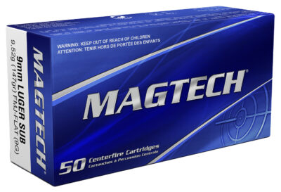 Magtech 9G Range/Training  9mm Luger 147 gr Full Metal Jacket Flat Subsonic 50 B