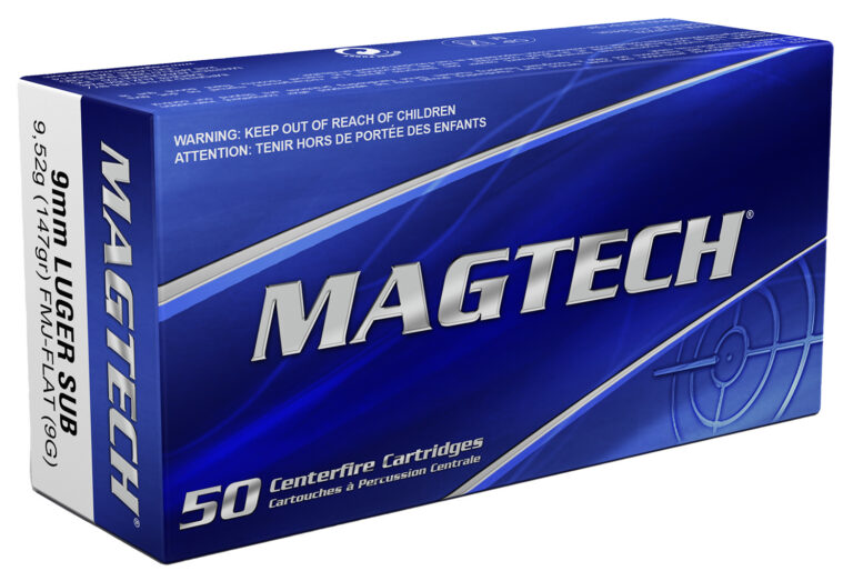 Magtech 9G Range/Training 9mm Luger 147 gr Full Metal Jacket Flat Subsonic 50 B