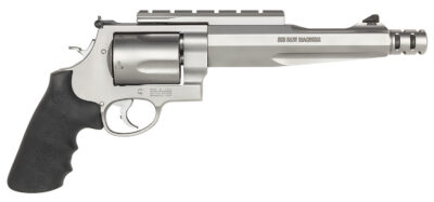 Smith & Wesson 170299 Model 500 Performance Center  500 S&W Mag Stainless Steel 7.50″ Barrel With Muzzle Brake & 5rd   Cylinder, Matte Stainless Steel X-Frame, Chromed Hammer & Trigger With Stop