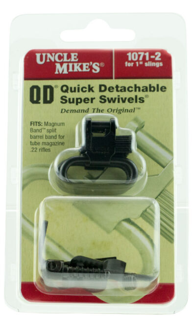 Uncle Mike’s 10712 Magnum Band Swivel Set Quick Detach 115 U22 1″ Fits .420-.470″ Diameter Mag Tubes w/o Dismantling Gun