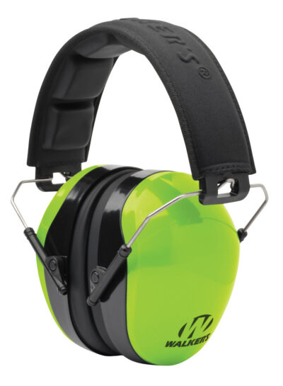 Walker’s GWPDCPMHVG Advanced Protection Passive Muff 26 dB Over the Head Lime Green/Black Polymer