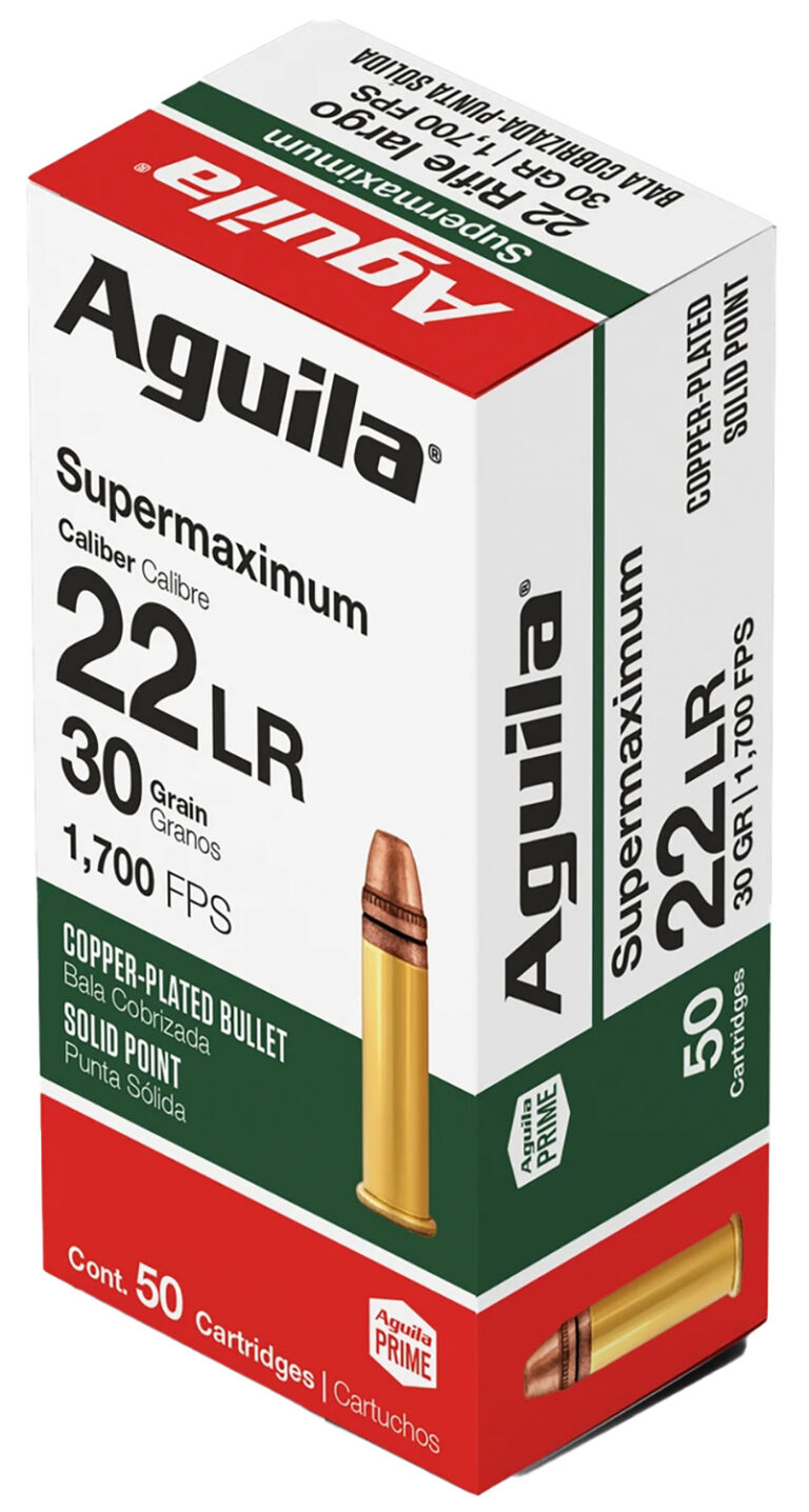 Aguila 1B222298 Special Supermaximum 22 LR 30 gr Solid Point 50 Bx/ 100 Cs
