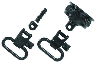 Uncle Mike’s 18032 Mag Cap Swivel Set made of Steel with Blued Finish, 1″ Loop Size & Quick Detach Style for 12 Gauge Remington 11-87 Includes Two Super Swivels