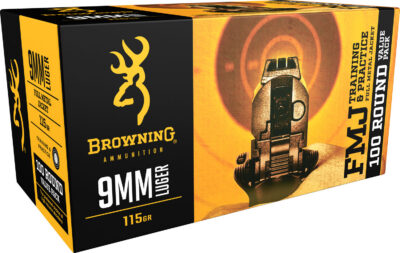Browning Ammo B191800094 Training & Practice  9mm Luger 115 GR Full Metal Jacket