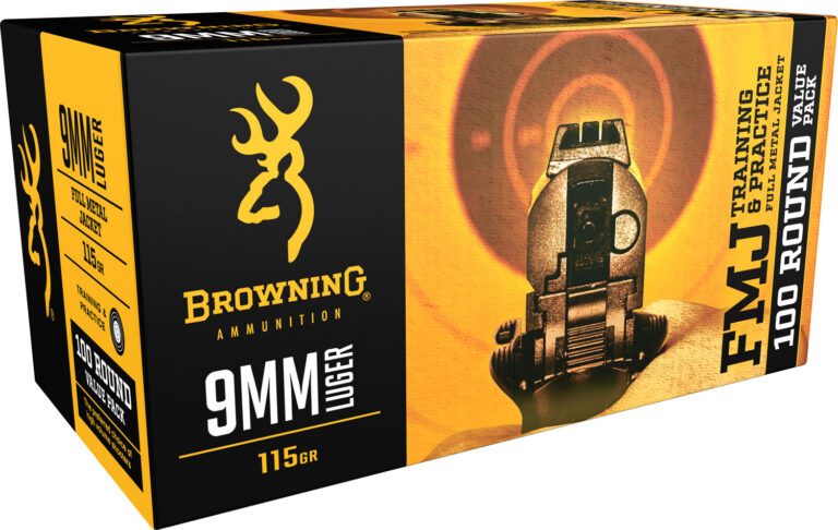 Browning Ammo B191800094 Training & Practice 9mm Luger 115 GR Full Metal Jacket