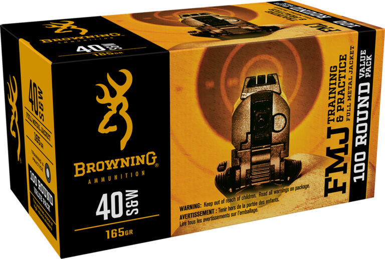 Browning Ammo B191800404 Training & Practice 40 S&W 165 gr Full Metal Jacket (F