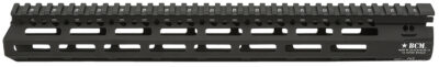 BCM MCMR15556BLK BCMGunfighter MCMR 15″ M-LOK, Free-Floating Style Made of Aluminum with Black Anodized Finish for AR-Platform