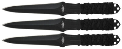 Uzi Accessories UZKTRW003 Throwing Knives III3.00″ Stainless Steel Fixed