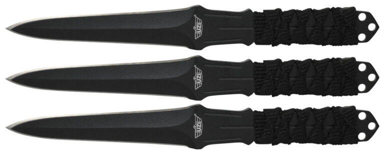 Uzi Accessories UZKTRW003 Throwing Knives III3.00" Stainless Steel Fixed
