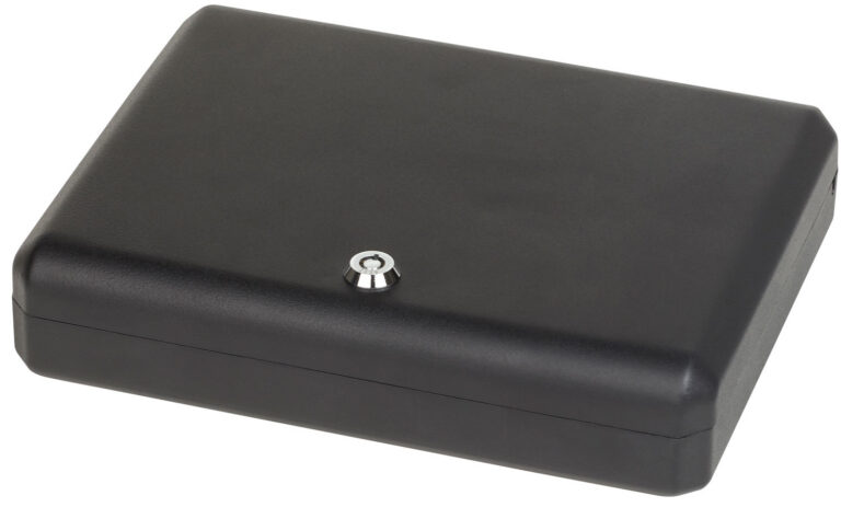 Bulldog BD1128 Pesonal Vault Large Key Entry Black Steel Holds 1 Handgun 11" H x 8.50" W x 2.25" D