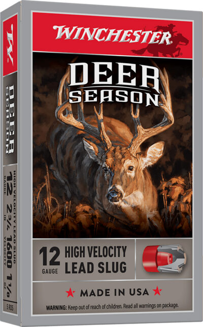 Winchester Ammo X12DS Deer Season High Velocity 12Gauge 2.75″ 1 1/8oz Slug Shot 5 Per Box/20 Case