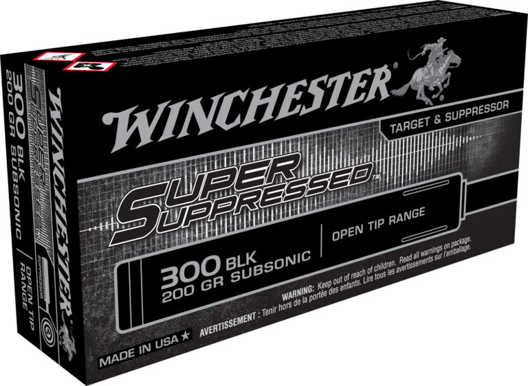 Winchester Super Suppressed Rifle Ammo 300 AAC Blackout 200 gr. Open Tip Range 20 rd.