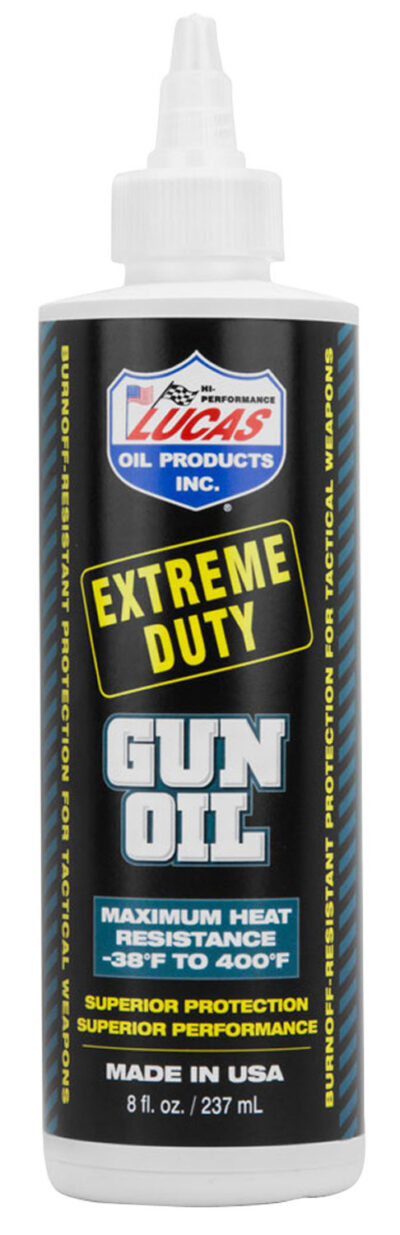 Lucas Oil 10870 Extreme Duty Gun Oil Against Heat, Friction, Wear 8 oz Squeeze Bottle