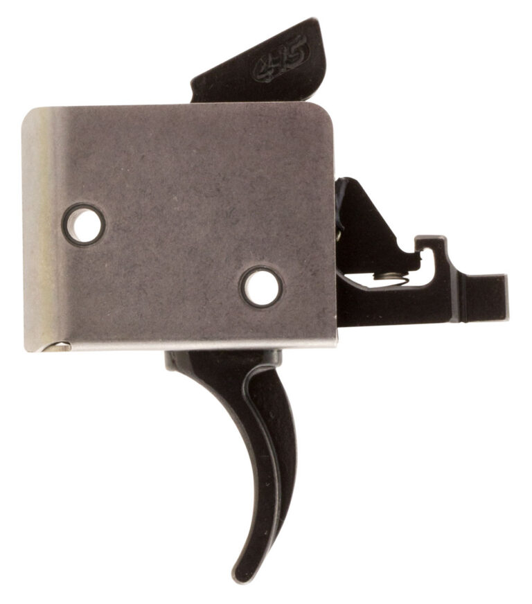 CMC Triggers 92502 Drop-In Two-Stage Curved Trigger w/ 2 lbs Draw Weight & Black/Silver Finish