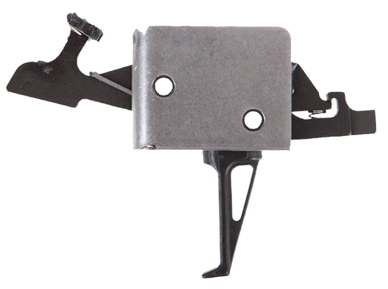 CMC Triggers 91504 Drop-In Two-Stage Flat Trigger with 1-3 lbs Draw Weight & Black/Silver Finish for AR-15/AR-10