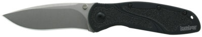 Kershaw 1670S30V Blur  3.40″ Folding Drop Point w/Recurve Plain Stonewashed Powder Coated CPM S30V SS Blade Black Anodized Aluminum Handle Includes Pocket Clip