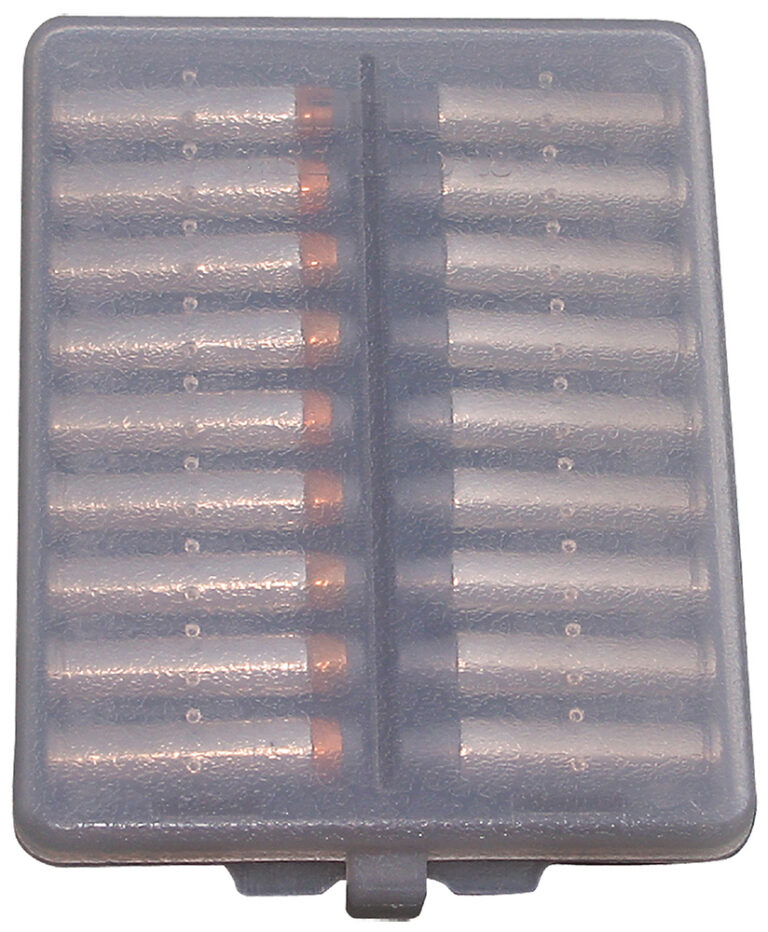 MTM Case-Gard W183841 Ammo-Wallet  Handgun Multi-Caliber 18rd Clear Smoke Polymer