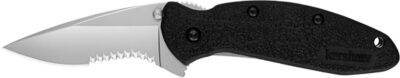 Kershaw 1620ST Scallion  2.40″ Folding Drop Point Part Serrated Bead Blasted 420HC SS Blade Black Glass-Filled Nylon  Handle Includes Pocket Clip