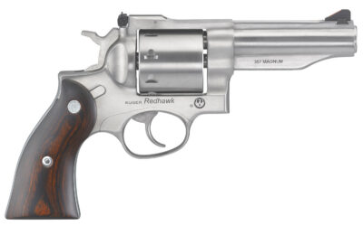 Ruger 5059 Redhawk *MA Compliant 357 Mag  4.20″ Barrel 8rd Triple-Locking Cylinder, Satin Stainless Steel, Hardwood Grip, Transfer bar Safety