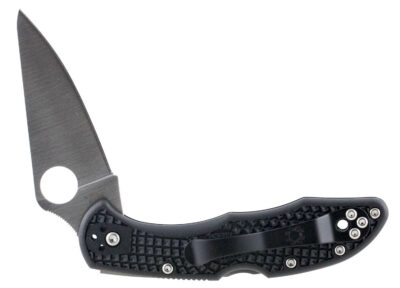Spyderco C11FPBK Delica Folder 2.875″ VG-10 Flat Ground Plain Edge Fiberglass Reinforced Nylon Black