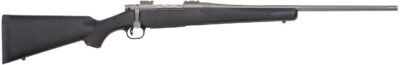 Mossberg 28010 Patriot Synthetic Full Size 30-06 Springfield 5+1 22″ Stainless Cerakote Fluted Barrel, Stainless Cerakote Receiver Drilled & Tapped, Black Fixed Synthetic Stock, Right Hand