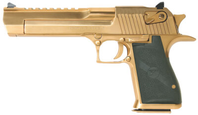 Magnum Research DE50TG Desert Eagle Mark XIX 50 AE 6″ 7+1 Titanium Gold Black Po