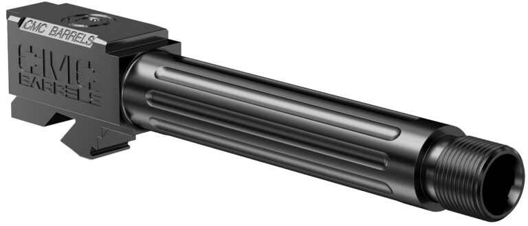 CMC Triggers 75521 Match Precision  9mm Luger 4.01" Fluted/Match Grade/Threaded Black DLC Stainless Steel, Compatible w/ Glock 19 Gen3-4