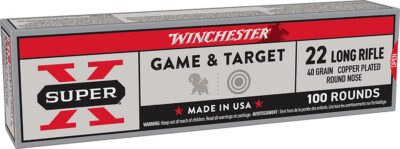 Winchester Super-X Rimfire Ammo 22 LR 40 gr. Lead Round Nose 100 rd.