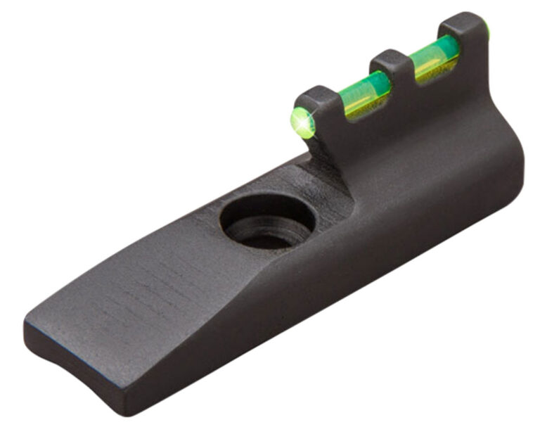TruGlo TG965G Front Sight Green Fiber Optic Front/Black Frame Fits Browning Buck Mark Fits Ruger MK II/MK III/MK IV, 22/45, Front Post Screw Mount