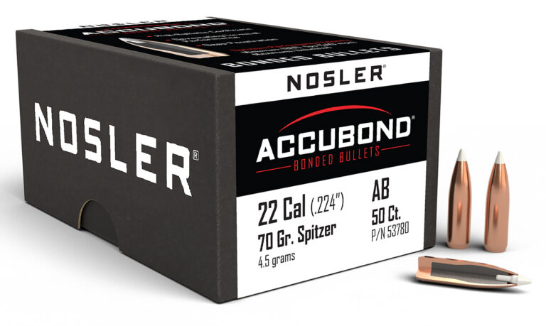 Nosler AccuBond Bullets .22 Cal. 70 gr. Spitzer Point 50 pk.
