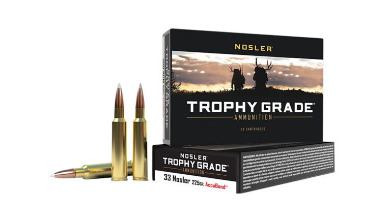 Nosler 60098 Trophy Grade  33Nosler 225gr Nosler AccuBond 20 Per Box/10 Case