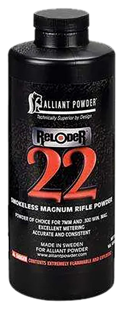 Alliant 150836 Reloder 22 Smokeless Magnum Rifle Powder 1lb 1 Canister