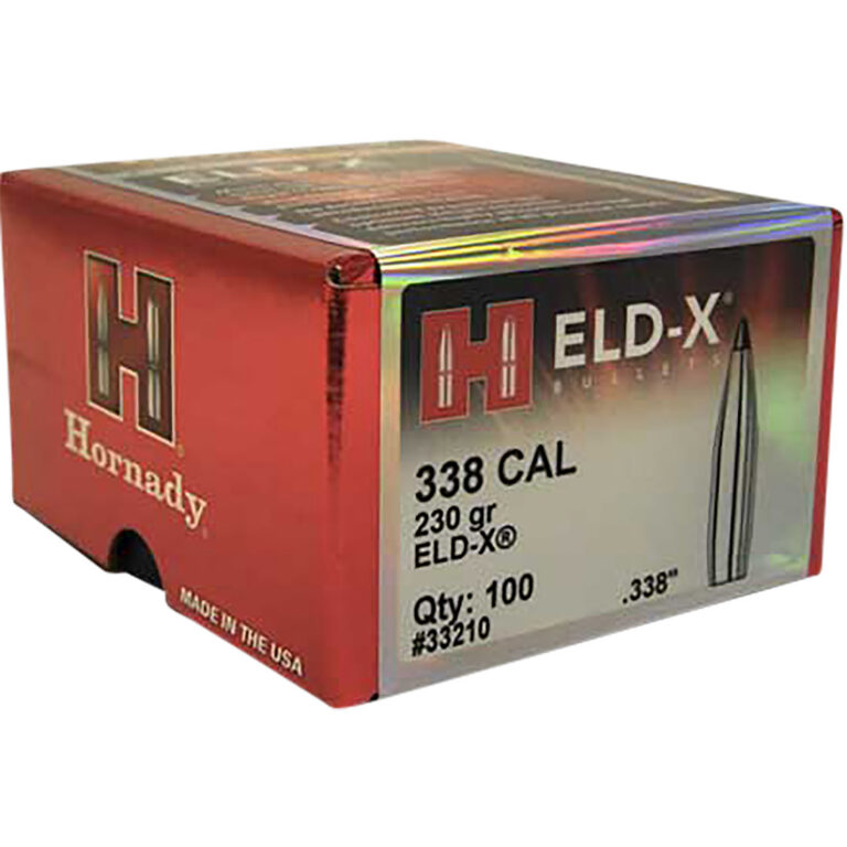 ELD-X .338 (0.338”) RIFLE BULLETS ELD-X® 338 CALIBER (0.338'') 230GR POLYMER TIP-BT 100/BOX