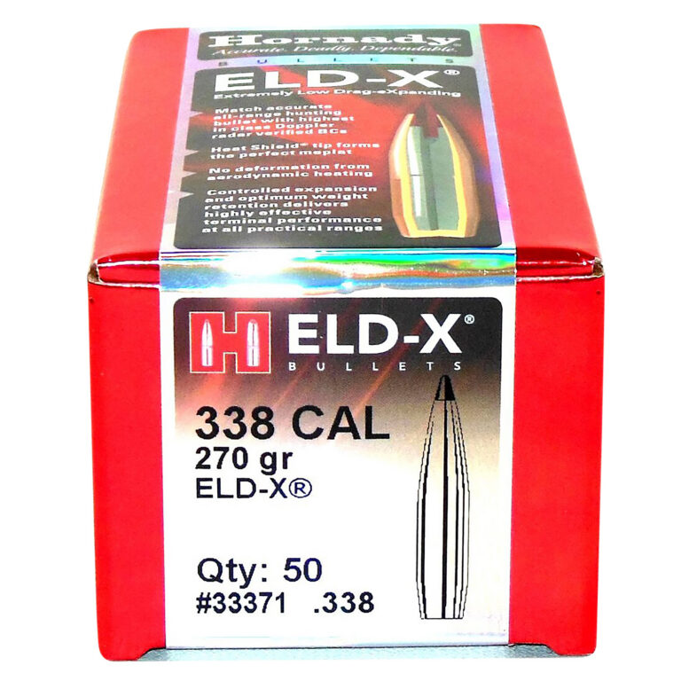 ELD-X .338 (0.338”) RIFLE BULLETS ELD-X® 338 CALIBER (0.338'') 270GR POLYMER TIP-BT 50/BOX
