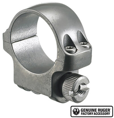 RUGER SCOPE SINGLE RING 1″ LOW  .812 HEIGHT GREY STS