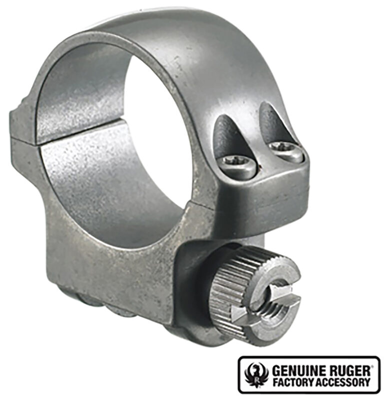 RUGER SCOPE SINGLE RING 1" LOW .812 HEIGHT GREY STS