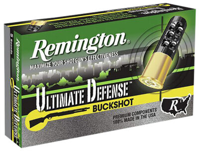 Remington Ammunition 12BRR4HD Ultimate Defense  12 Gauge 2.75″ 21 Pellets 4 Buck