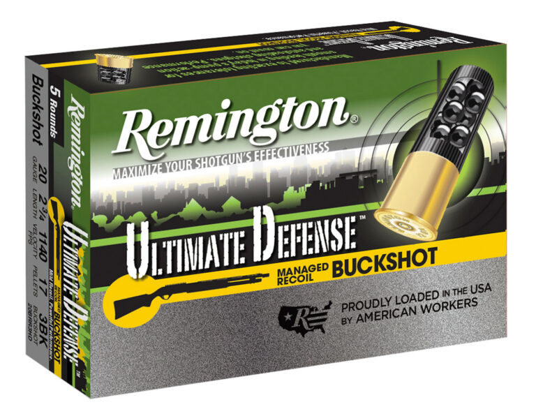 Remington Ammunition 20BRR3HD Ultimate Defense 20 Gauge 2.75" 17 Pellets 3 Buck