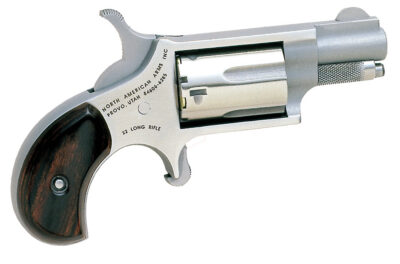 North American Arms 22LR Mini-Revolver *CA Compliant 22 LR 5 Shot 1.13″ Stainless Steel Barrel, Frame & Cylinder, Rosewood Birdshead Grip Exposed Hammer