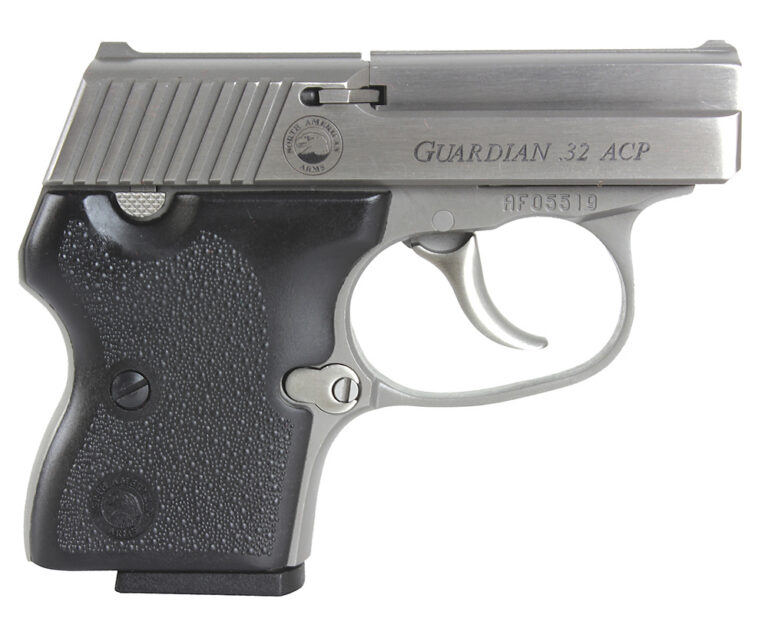NAA GUARDIAN Guardian 32 ACP 2.19" 6+1 Stainless Steel Black Rubber Grip