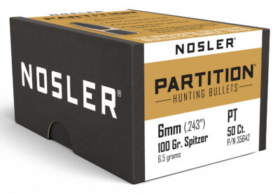Nosler 35642 Partition  6mm 100gr Spitzer 50/Box