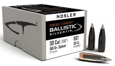 Nosler 51150 Ballistic Silvertip 30 Caliber .308 150 GR Spitzer 50 Box