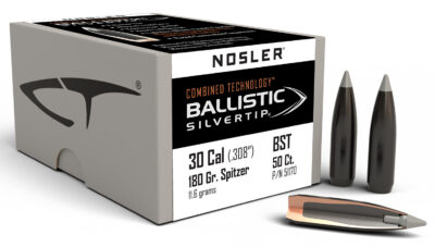 Nosler 51170 Ballistic Silvertip 30 Caliber .308 180 GR Spitzer Point 50 Box