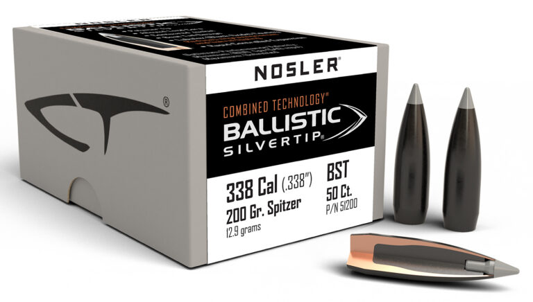 Nosler 51200 Ballistic Silvertip 338 Caliber .338 200 GR Spitzer Point 50 Box