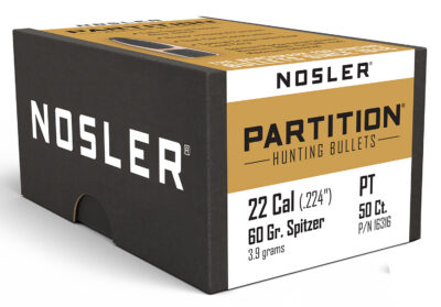 Nosler 16316 Partition  22Cal 60gr Partition Spitzer 50/Box