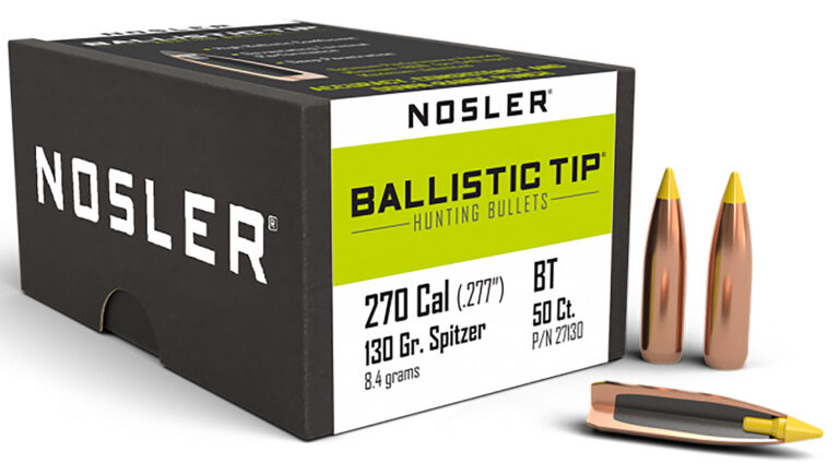 Nosler 27130 Ballistic Tip 270Caliber 130gr Spitzer 50/Box